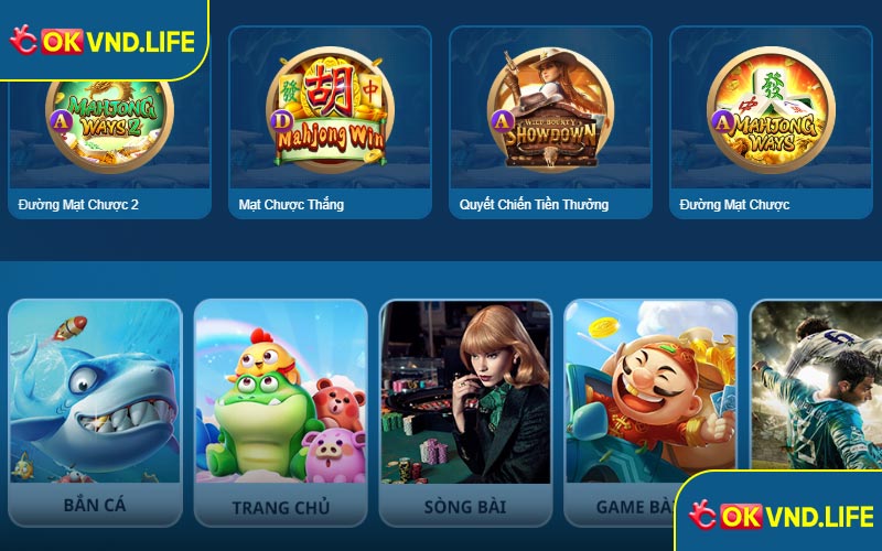 Các sảnh game được yêu thích nhất trên nền tảng
