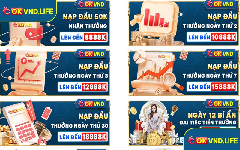 Một số ưu đãi khác nhằm hỗ trợ hội viên khi nạp tiền